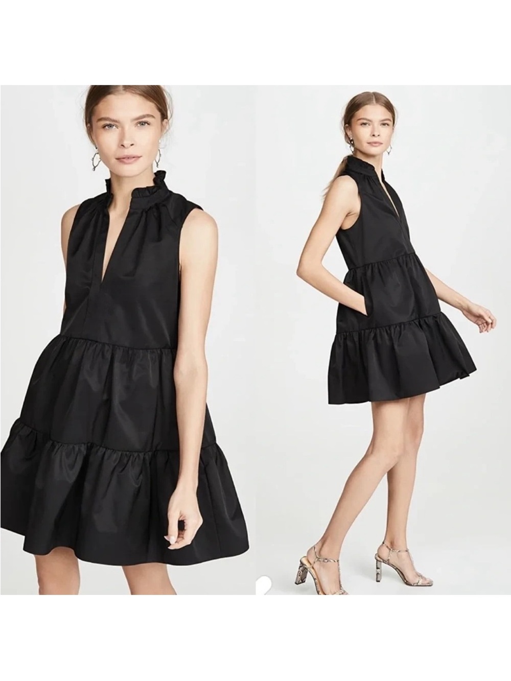 Amanda Uprichard Sleeveless Saffron Dress in black S